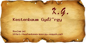 Kestenbaum György névjegykártya