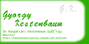 gyorgy kestenbaum business card